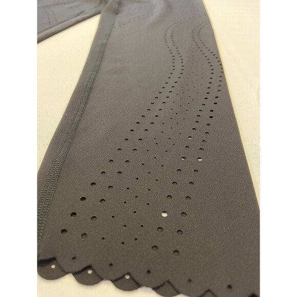 Offline - Black, High Waist Leggings With Mini Holes . Women's Size Large. - Picture 7 of 8